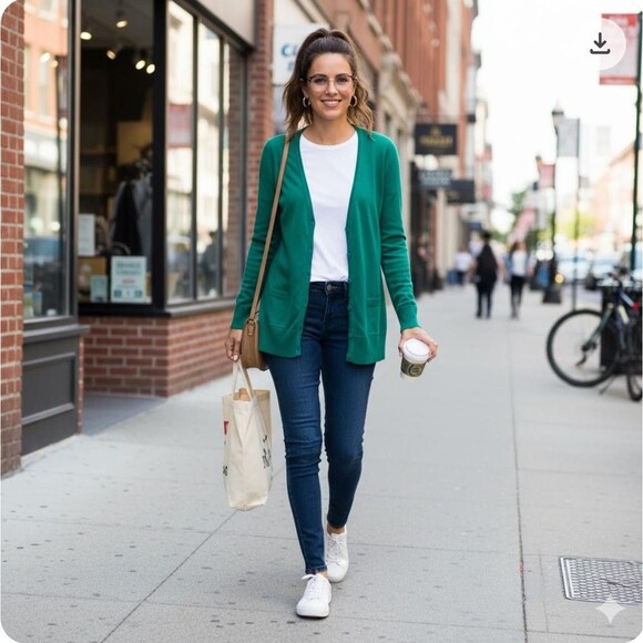 SO Cardigan Sweater Womens Large Green V Neck Button Front Pockets Lightweight - Picture 12 of 12